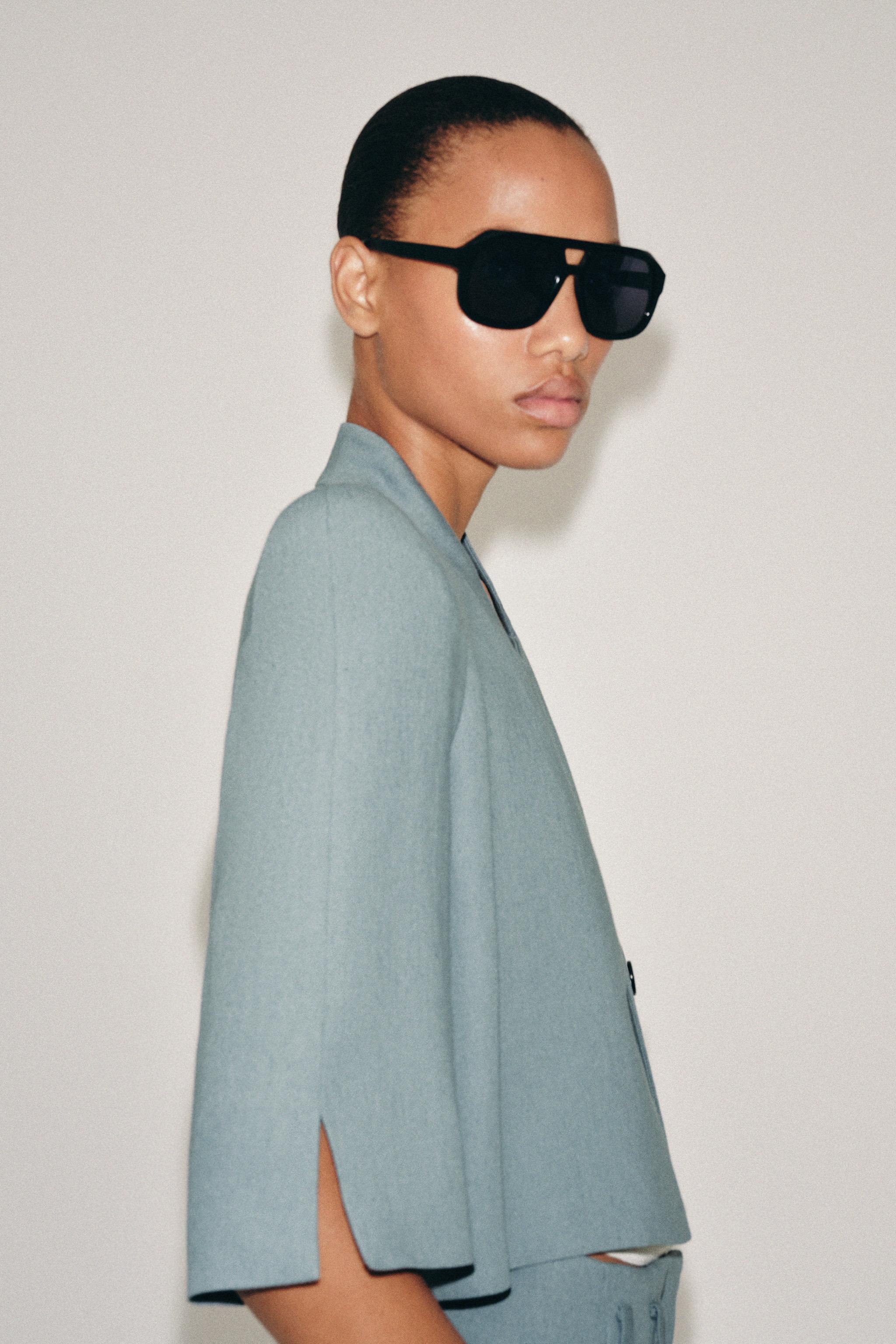 ZW COLLECTION CROPPED LINEN BLAZER
